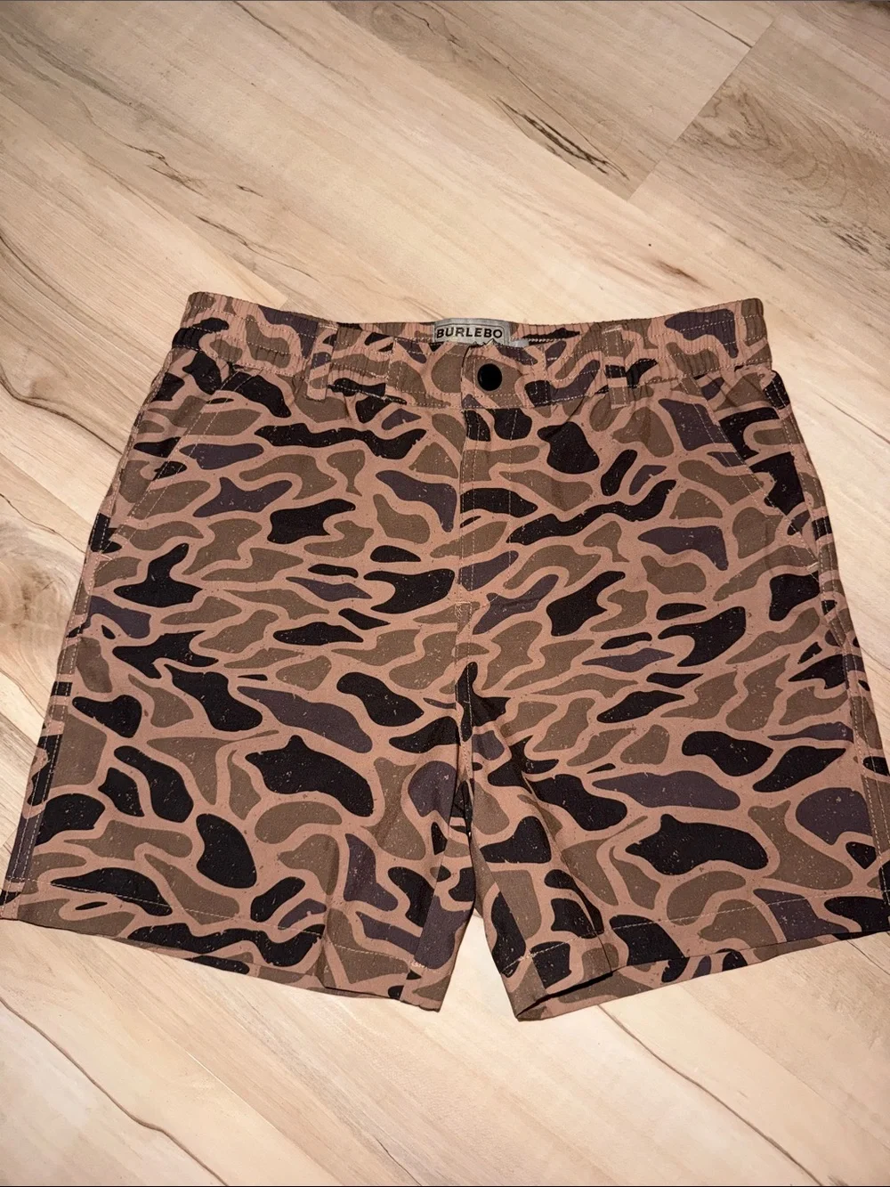 BURLEBO Brown and Black Camo Hybrid Shorts
